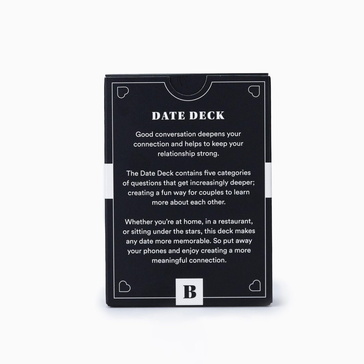 Card spread from BestSelf Date Deck revealing thoughtful prompts for conversation