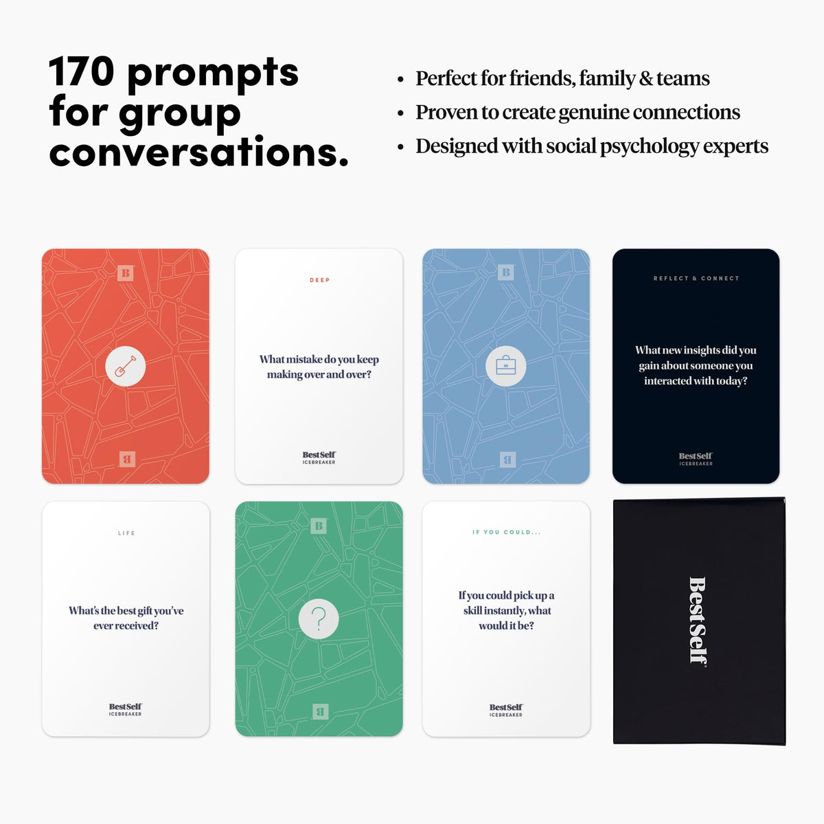 BestSelf Icebreaker Deck screen-free fun during parties and trips.