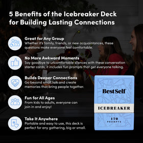 BestSelf Icebreaker Deck travel box showcases premium cards for on-the-go fun.