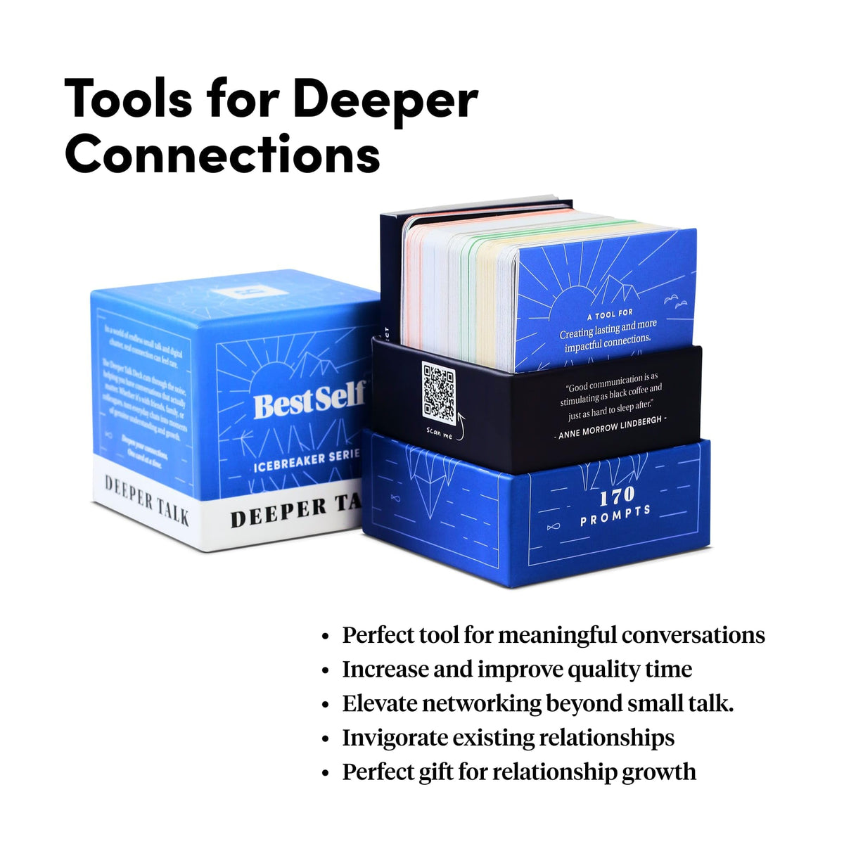 BestSelf Co. Icebreaker Deeper Talk Deck life lessons prompts for reflection.