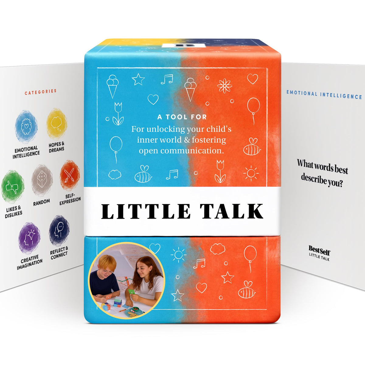 BestSelf Little Talk Deck cover with premium cards supports easy family conversations.