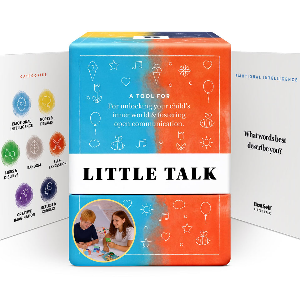 BestSelf Little Talk Deck cover with premium cards supports easy family conversations.