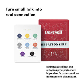 BestSelf Relationship Deck date night prompts for more meaningful conversations.