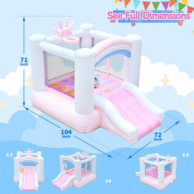 Bestsun bounce house jumping area emphasizes soft netting for secure bouncing.