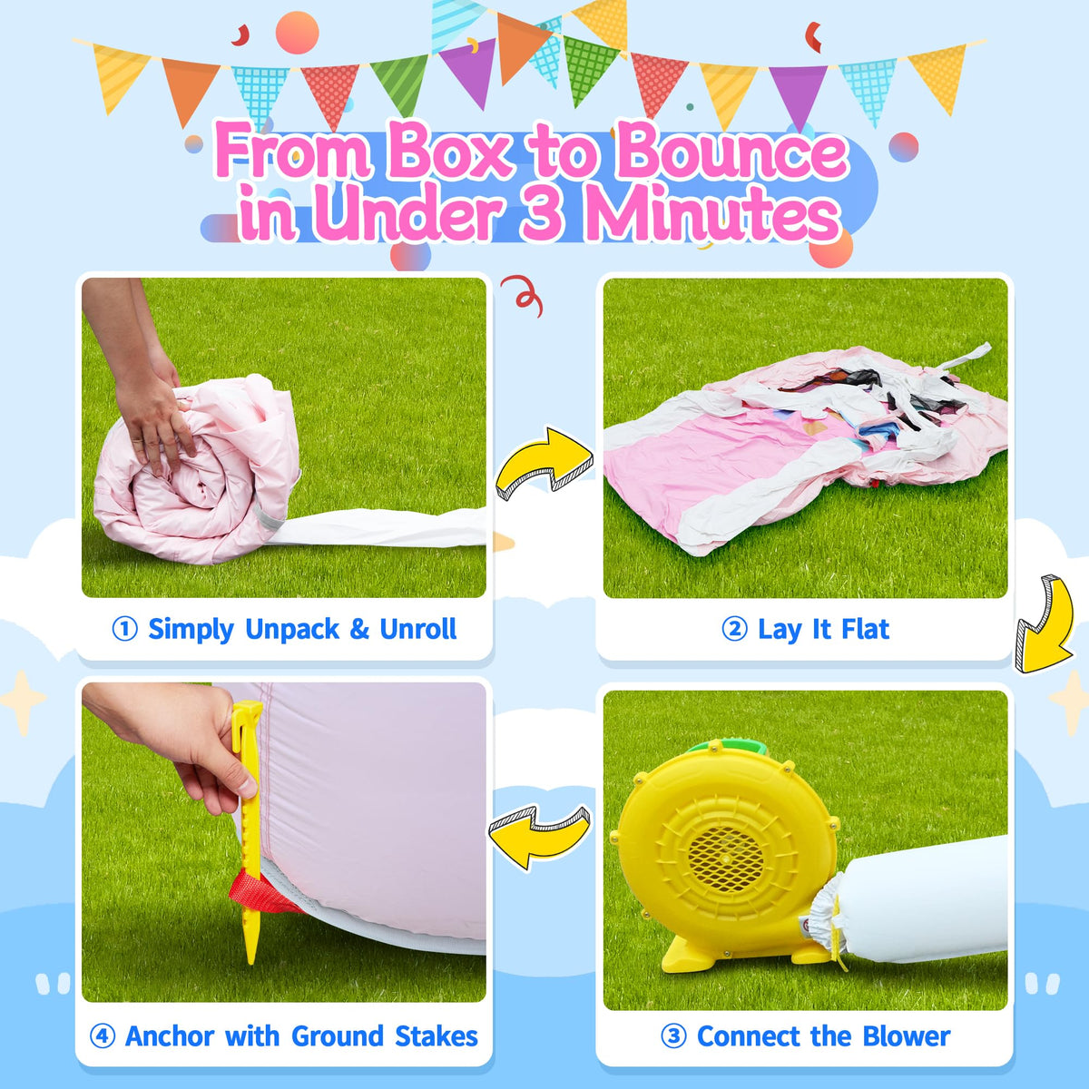 Bestsun repair patch and stakes included for quick maintenance.