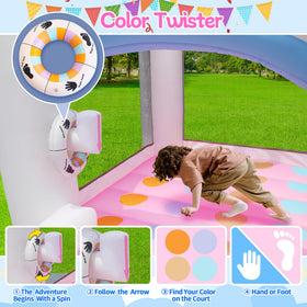 Bestsun bounce house safety net protects children during active play.