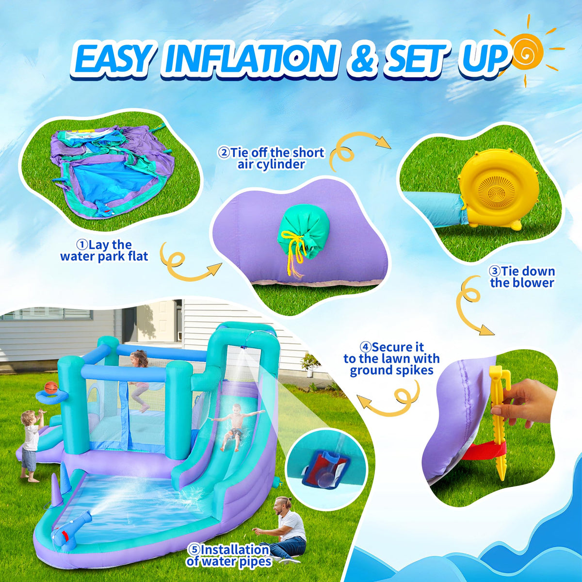 Bestsun water cannon offers refreshing spray during water play