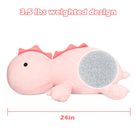 BestVive decorative pink dinosaur plush for home or office decor.