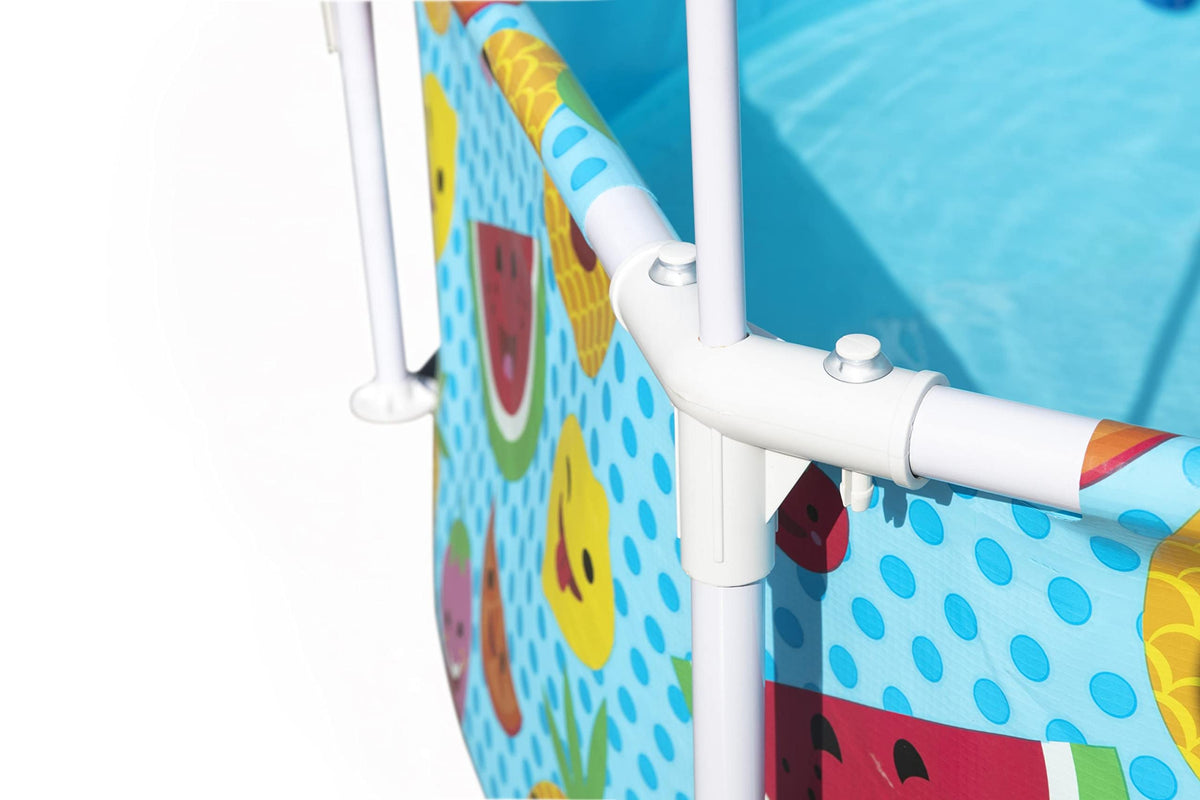 Bestway H2OGO dimensions 96x96x20 inches for compact yards.