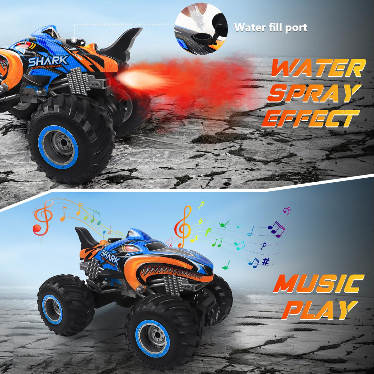 Beswit 116-scale rc truck spray function in action