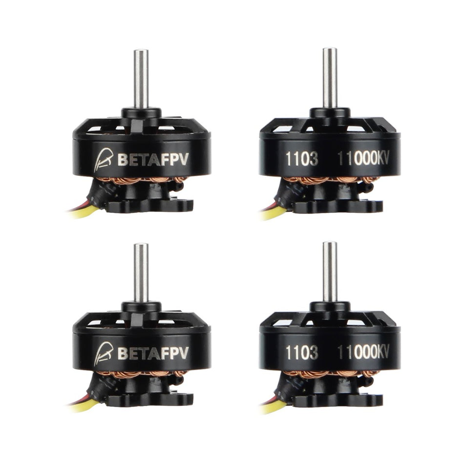 BETAFPV 1103 11000KV motor front view for 2S frames, compact and responsive