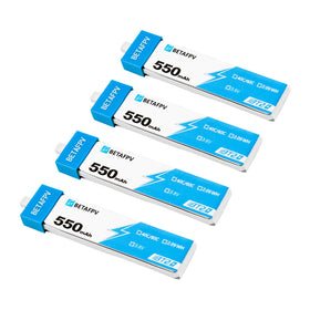 BETAFPV BT2.0 550mAh 1S battery front view, lightweight and compact for 75 85mm FPV drones