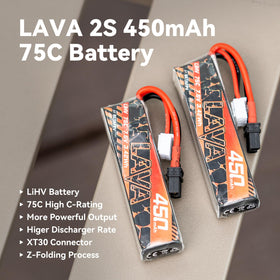 BETAFPV Lava battery showing 16AWG wire for reliable XT30 connections.