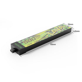 BETAFPV LAVA II 580mAh battery shown with Air75 tiny drone setup.