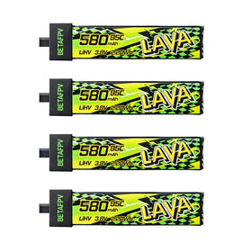 BETAFPV LAVA II 580mAh battery, front view for compact 1S drones.