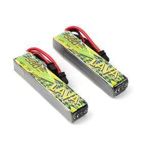 BETAFPV Lava II 580mAh battery close-up highlighting compact power for longer flights.