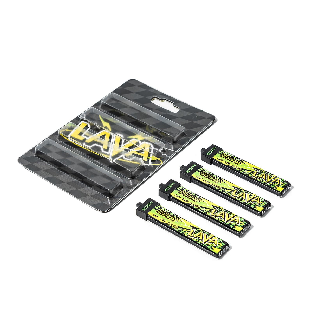 Extended flight times with Lava II 680mAh under load in real use.