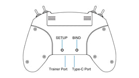 BETAFPV LiteRadio 2 SE USB-C port enabling convenient charging and data transfer.