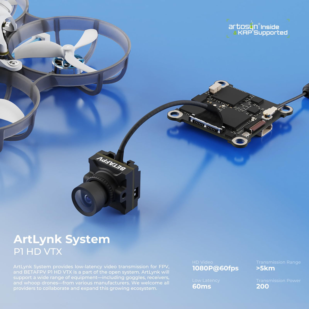 BETAFPV Matrix 1S 3IN1 HD FC integrates flight control, ESC, and ELRS
