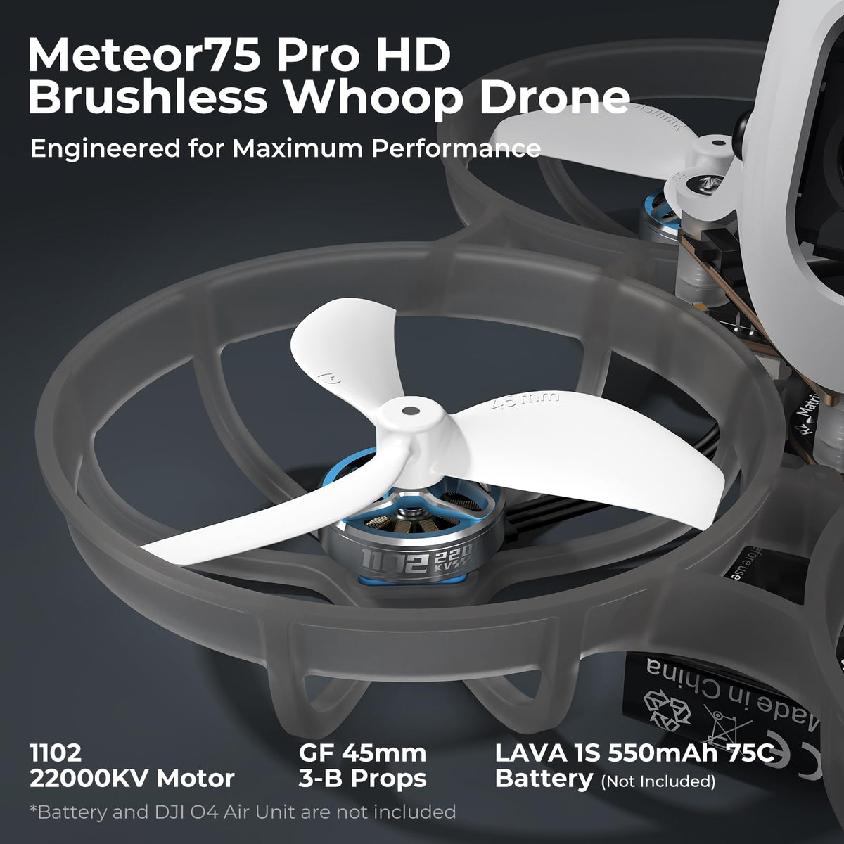 BETAFPV Meteor75 Pro canopy mounting with optimized inner space