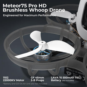 BETAFPV Meteor75 Pro canopy mounting with optimized inner space
