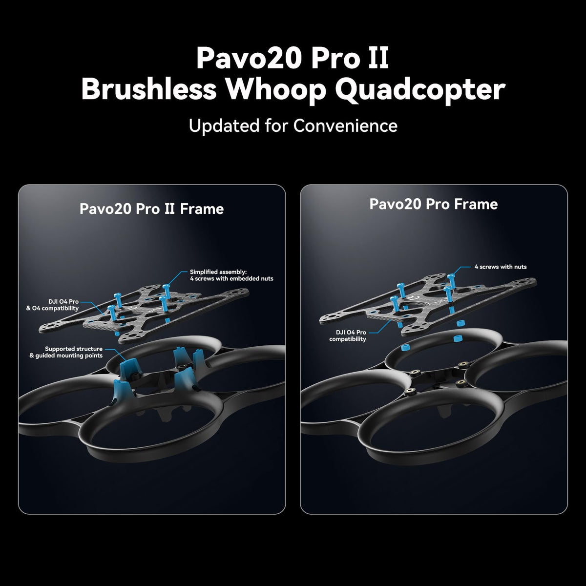 BETAFPV Pavo20 Pro II LAVA 1104 7200KV motors deliver responsive power