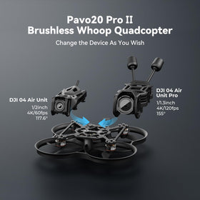 BETAFPV Pavo20 Pro II O4 Pro VTX bracket adds protection and precise tilt control
