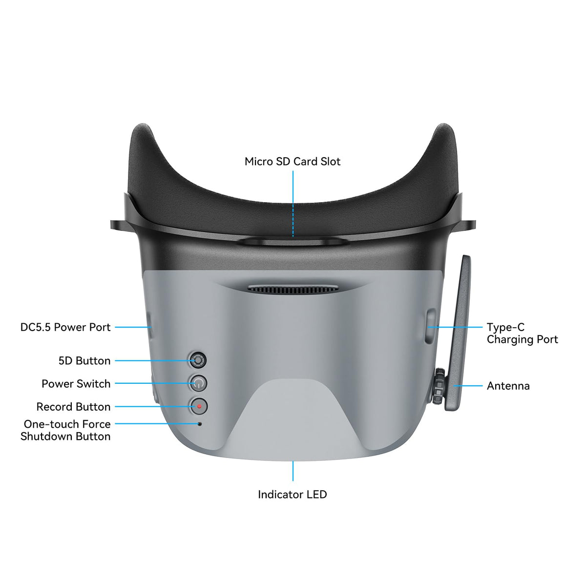 BETAFPV VR04 packaging with adjustable headband for secure fit.