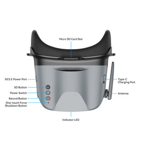 BETAFPV VR04 packaging with adjustable headband for secure fit.