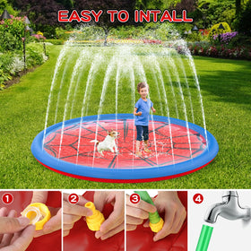 Betheaces splash pad offers easy setup and quick cooling after outdoor activities.