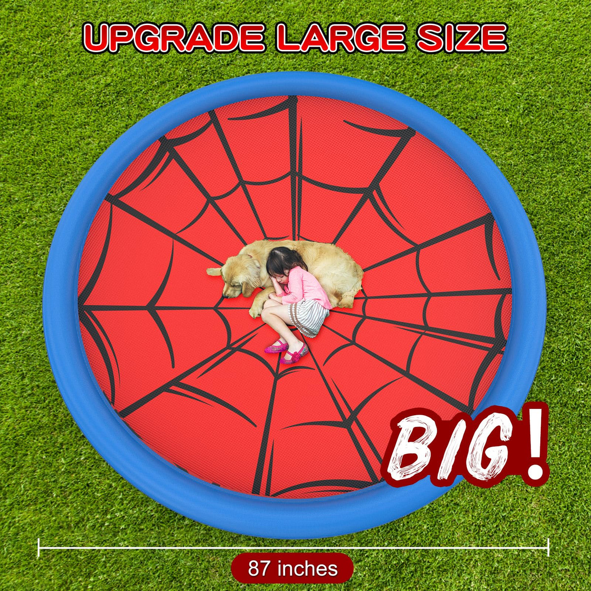 Betheaces splash pad constructed from 0.55mm PVC for durability and long summer use.