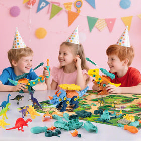 BETLYS Dinosaur safe durable ABS plastic emphasizes non-toxic, child-safe material for ages 3–8.