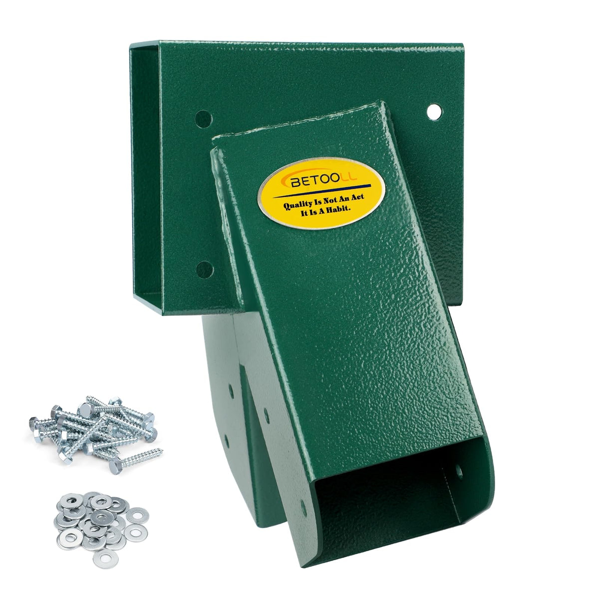 BETOOLL A-Frame bracket green front view for sturdy outdoor installation.