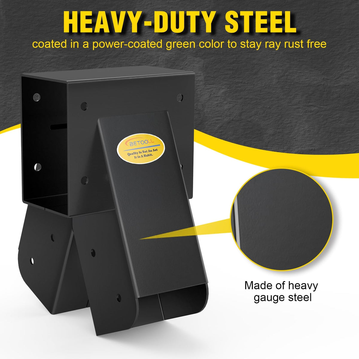 BETOOLL A-Frame bracket side-legs configuration provides stable support