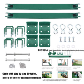 Betooll glider swing brackets installation view for quick setup