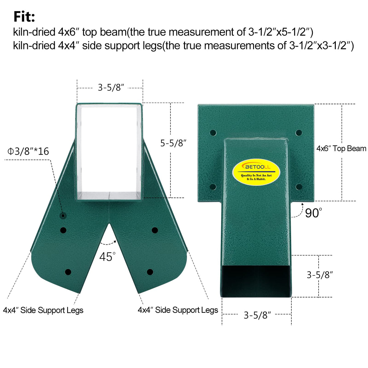 BETOOLL hardware kit includes screws and washers for quick, secure installation.