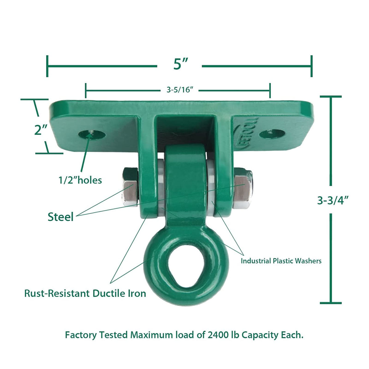 BETOOLL installation kit with screws washers and hooks for wood beams