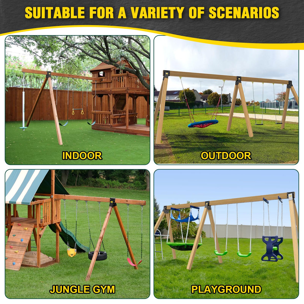 BETOOLL outdoor playground setup in backyard demonstrates versatile indoor outdoor use