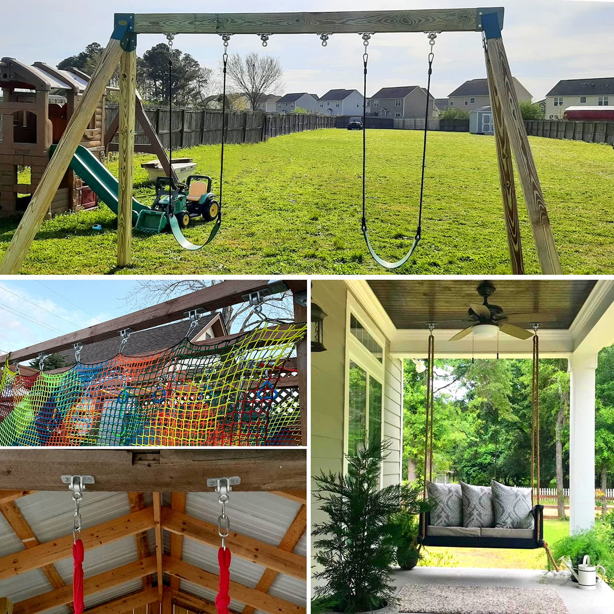 BETOOLL outdoor swing setup demonstrates solid hanging hardware.
