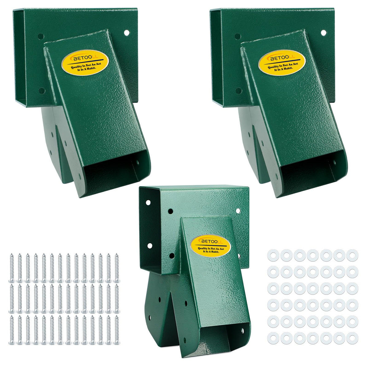 BETOOLL A-frame swing brackets for sturdy backyard playset assembly.