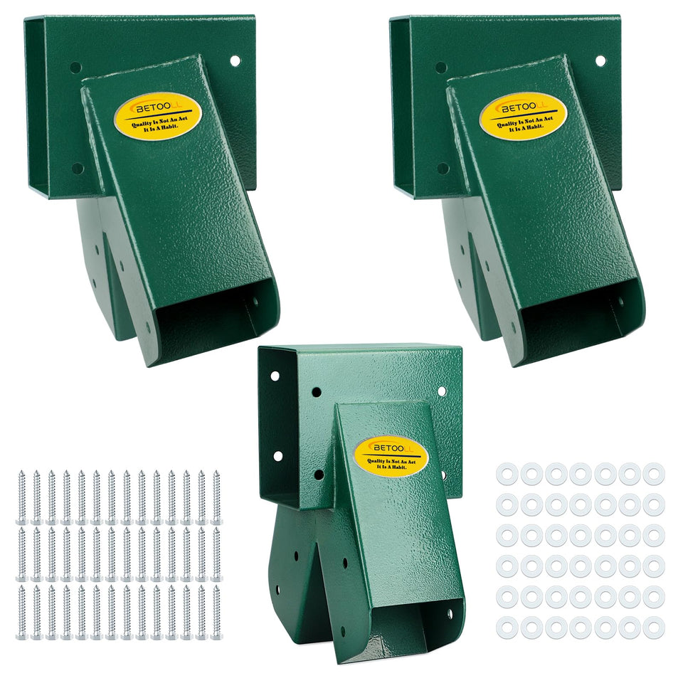 BETOOLL A-frame swing brackets for sturdy backyard playset assembly.