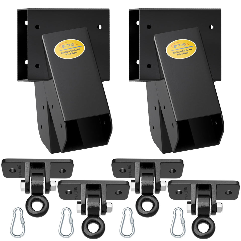 BETOOLL swing brackets in A-frame kit provide sturdy porch and yard support.