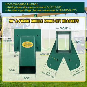 BETOOLL heavy-duty hardware included supports quick swing set installation.