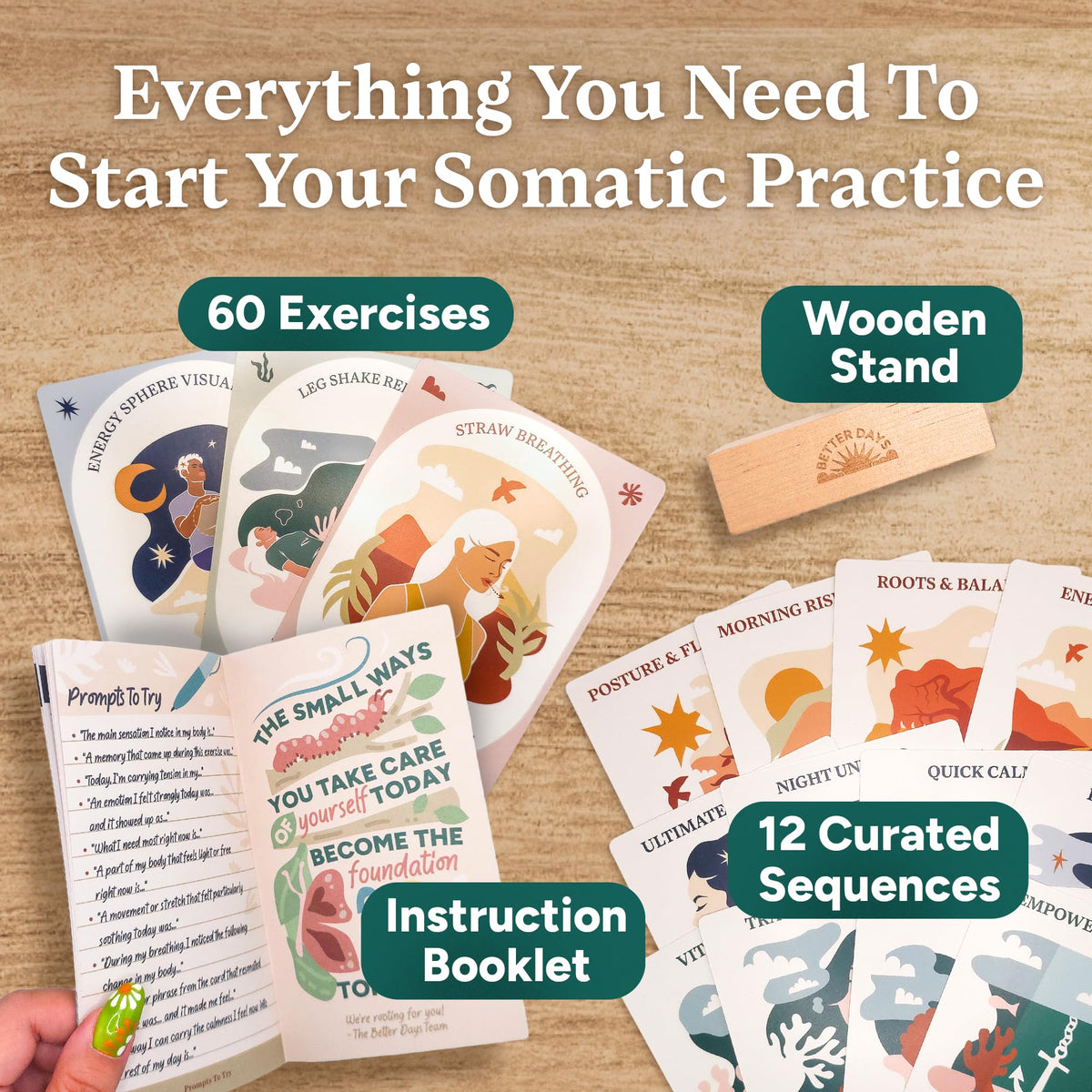 Better Days 60 Somatic Cards grounding card inviting present awareness