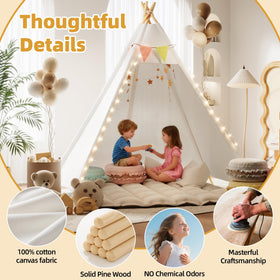 Betterhood five-sided canvas teepee with versatile indoor play space.