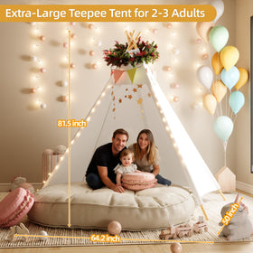 Betterhood portable teepee tent with carry bag for easy outdoor transport.