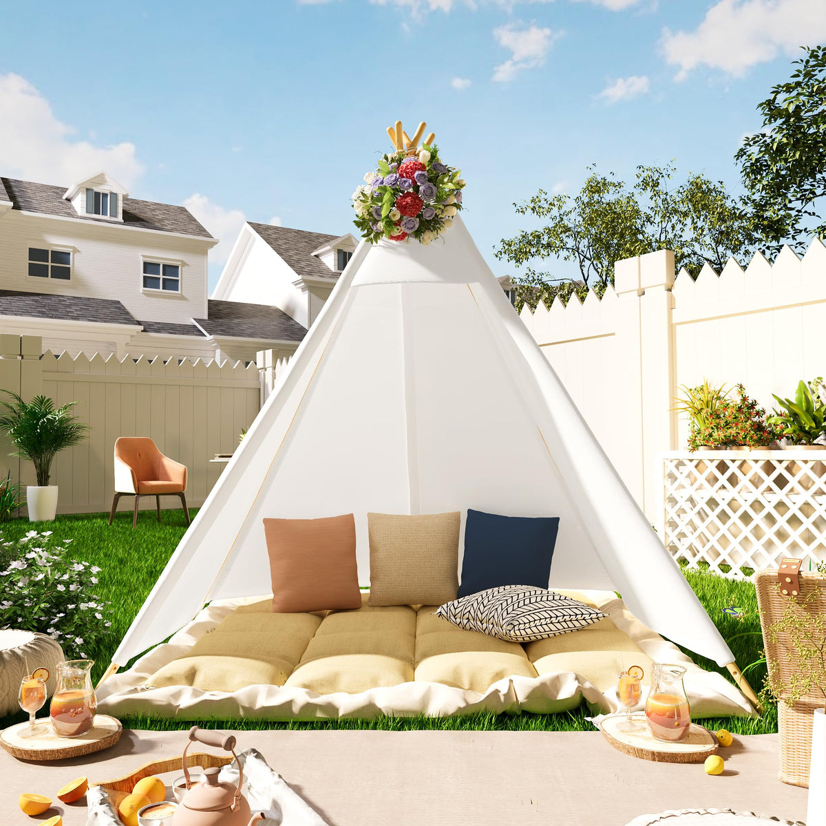 Betterhood teepee tent cozy reading nook for kids and adults.