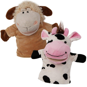 BETTERLINE Animal Puppets Cow with Movable Mouth for engaging storytelling and learning.