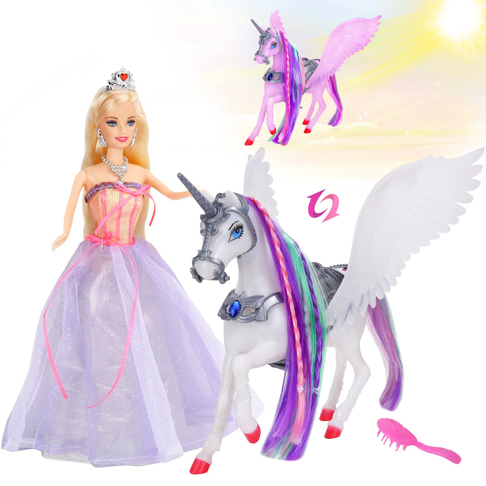 BETTINA color-changing unicorn under sun, magical outdoor play.