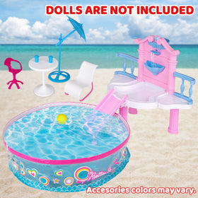 BETTINA Glam Deluxe beach chairs beside the pool for pretend picnics